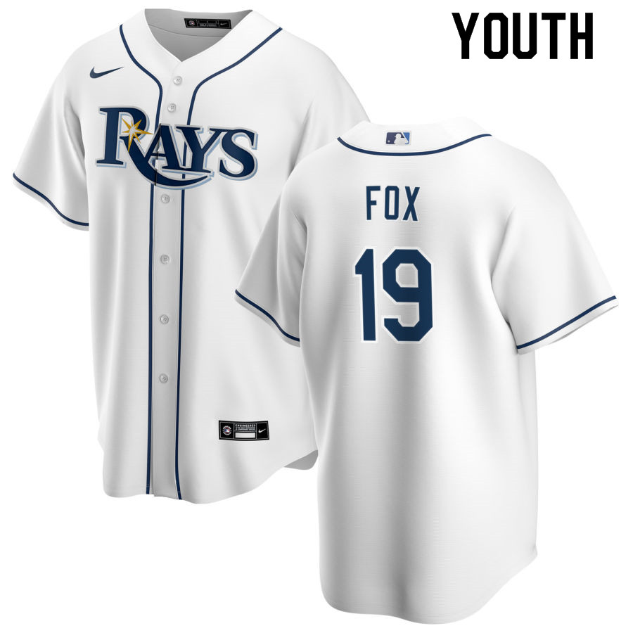 Nike Youth #19 Lucius Fox Tampa Bay Rays Baseball Jerseys Sale-White